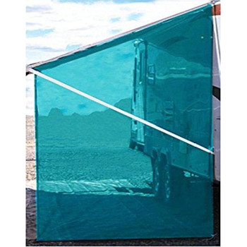 Tentproinc RV Awning Side Shade Screen 9'X7' - Gift Blue Mesh Screen Sunshade Camping Trailer Shadescreen Motorhome Sun Shade UV Sun Blocker - 3 Year Warranty