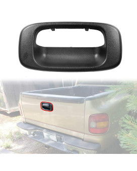 ECOTRIC Tailgate Handle Bezel Cover Compatible with 1999-2007 Chevy Chevrolet GMC Silverado Sierra 1500 2500 3500 HD Pickup Truck Replacement for 15228539