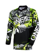 O'Neal 0006-804 Unisex Element Attack Jersey (Black/Hi-Viz, Youth Large)