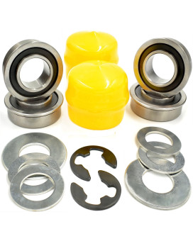 HD Switch Front Wheel Bushing to Bearing Conversion Kit fits John Deere D100 D105 D110 D120 D130 D140 D150 D160 D170 Wheel Bearings - Plus Free Hub Caps