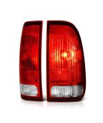 VIPMOTOZ Red Lens OE-Style Tail Light Lamp Assembly For 1997-2003 Ford F150 & 1999-2007 F250 F350 Superduty Pickup Truck, Driver & Passenger Side