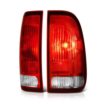 VIPMOTOZ Red Lens OE-Style Tail Light Lamp Assembly For 1997-2003 Ford F150 & 1999-2007 F250 F350 Superduty Pickup Truck, Driver & Passenger Side