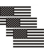 Reflective Subdued American Flag Sticker 3 X 5 Tactical Military Flag USA Decal Great for SUV, Hard Hat, Car Vinyl Window Bumper Decal Sticker (3-Pack)