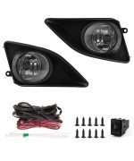 RP Remarkable Power, Fog Light for 2008-2010 Corolla& Altis Fog Lamps with H11 12V 55W Halogen Bulb and Wiring Harness& Switch Clear Len Light Kit Assembly FL7005