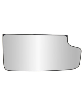 Passenger Side Non-heated Mirror Glass w/back plate, Chevrolet Silverado/GMC Sierra 1500, Silverado 2500, 3500, Sierra 2500, 3500, towing mirror bottom lens, 2nd design, 3 11/16 x 7 15/16 x 8 3/8