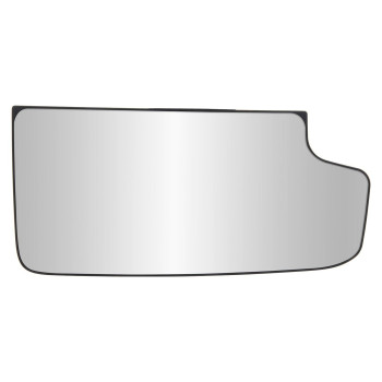 Passenger Side Non-heated Mirror Glass w/back plate, Chevrolet Silverado/GMC Sierra 1500, Silverado 2500, 3500, Sierra 2500, 3500, towing mirror bottom lens, 2nd design, 3 11/16 x 7 15/16 x 8 3/8