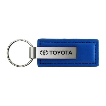 Au-Tomotive Gold, INC. Officially Licensed Blue Leather Key Fob for Toyota