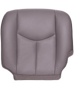 The Seat Shop Driver Bottom Replacement Seat Cover - Medium Dark Pewter (Gray) Leather (Compatible with 2003-2006 Chevrolet Tahoe, Suburban, Silverado, and GMC Yukon, Yukon XL, Sierra)