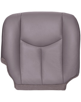 The Seat Shop Passenger Bottom Replacement Seat Cover - Medium Dark Pewter (Gray) Leather (Compatible with 2003-2006 Chevrolet Tahoe, Suburban, Silverado, and GMC Yukon, Yukon XL, Sierra)