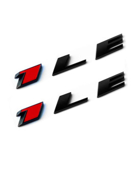 Yoaoo 2X OEM Camaro 1LE Emblem Badge Letter Rear Side 1LE Door Genuine Matte Black Red