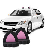 YGMONER Pair of Cat Ears Car Roof Refit Styling EVA Foam 3D Sticker (Black)