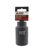 ABN Axle Nut Socket, 35mm, 1/2in Drive, 6 Point ?Universal for All Vehicle 6pt Installation, Removal, Repair