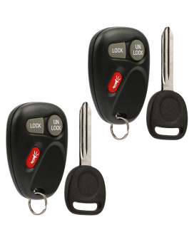 fits 2001 2002 Key Fob Remote Cadillac Escalade / Chevy Avalanche S10 Silverado Suburban Tahoe / GMC Sierra Sonoma Yukon (15042968), Set of 2