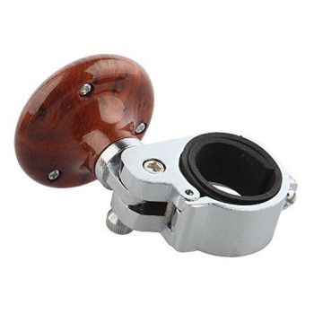 Metal ABS Truck Steering Wheel Suicide Spinner Knob Power Handle Booster Steering Wheel Knob Spinner Accessories Fit for Car (Brown Woodgrain)