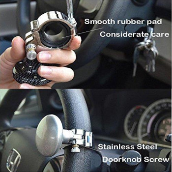 Metal ABS Truck Steering Wheel Suicide Spinner Knob Power Handle Booster Steering Wheel Knob Spinner Accessories Fit for Car (Brown Woodgrain)