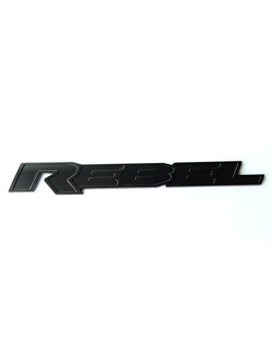 1pc OEM 13 Inches Rebel Tailgate Emblem Badge 3D Nameplate Replacement for 1500 2500 3500 Matte Black