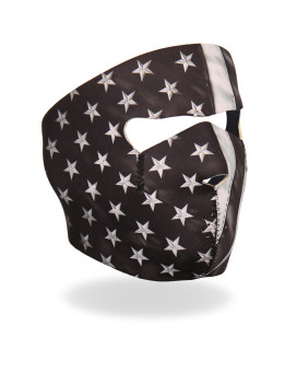 Hot Leathers Unisex-Adult Black and White American Flag Face Wrap, One Size Fits Most