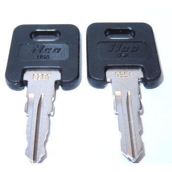 Global Link RVs Motorhome Trailer Replacement Keys 2 Keys Cut to Key/Lock Number from G301 to G351 Cut on Black Top ILCO Keys for Global Link Lock G327 Replacement Keys