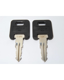 Global Link RVs Motorhome Trailer Keys 2 ILCO Black TOP Keys Cut to Key/Lock Number from G301 to G351 ILCO FIC3P Black TOP Keys Keys for Global Link Lock G320