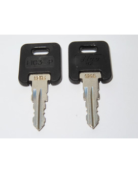 Global Link RVs Motorhome Trailer Keys 2 Black TOP Keys Cut to Key/Lock Number from G301 to G351 ILCO Black TOP FIC3P Keys for Global Link Lock G316