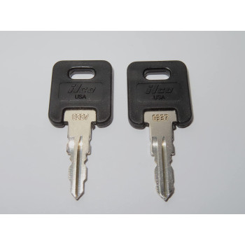 Global Link RVs Motorhome Trailer Keys 2 Keys Cut to Key/Lock Number from G301 to G351 Cut on ILCO Black Top Keys for Global Link Lock (G337) Replacement Keys