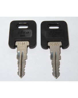 Global Link RVs Motorhome Trailer Keys 2 ILCO Black TOP Keys Cut to Key/Lock Number from G301 to G351 ILCO Black TOP Keys for Global Link Lock G309