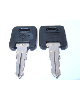 Global Link RVs Motorhome Trailer Keys 2 ILCO Black TOP Keys Cut to Key/Lock Number from G301 to G351 ILCO Black TOP Keys FIC3P for Global Link Lock G301