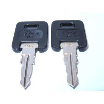 Global Link RVs Motorhome Trailer Keys 2 ILCO Black TOP Keys Cut to Key/Lock Number from G301 to G351 ILCO Black TOP Keys FIC3P for Global Link Lock G301