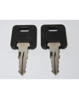 Global Link RVs Motorhome Trailer Keys 2 ILCO Black TOP Keys Cut to Key/Lock Number from G301 to G351 ILCO Keys for Global Link Lock (G305)