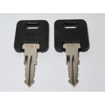 Global Link RVs Motorhome Trailer Keys 2 ILCO Black TOP Keys Cut to Key/Lock Number from G301 to G351 ILCO Keys for Global Link Lock (G305)