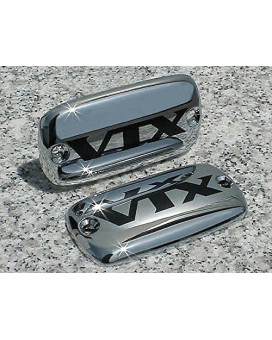 i5 CHROME FLUID CAPS compatible with Honda VTX 1800 VTX1800 2002-2008