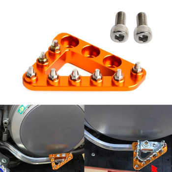 NICECNC Orange Rear Brake Pedal Step Plate Tip Dirt/Street Bike Compatible with KTM 85-500 (not 2016 125/150SX/SXF/XCF) 2004-2016 690Enduro R/SMC R 2019-21 790 990/950 1050 1090 1190 1290 Adventure/R