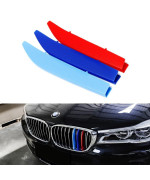 Lanyun M Colors(red blue light blue) Grille Insert Trims Decorate Compatible with 2016-2018 bmw G11 G12 7 Series 9-Beam Standard Grill