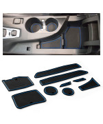 CupHolderHero fits Chevy Camaro Accessories 2010-2022 Premium Custom Interior Non-Slip Anti Dust Cup Holder Inserts, Center Console Liner Mats, Door Pocket Liners 9pc Set (Blue Trim)