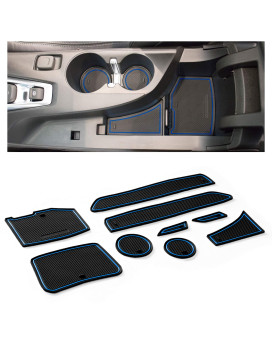 CupHolderHero fits Chevy Camaro Accessories 2010-2022 Premium Custom Interior Non-Slip Anti Dust Cup Holder Inserts, Center Console Liner Mats, Door Pocket Liners 9pc Set (Blue Trim)