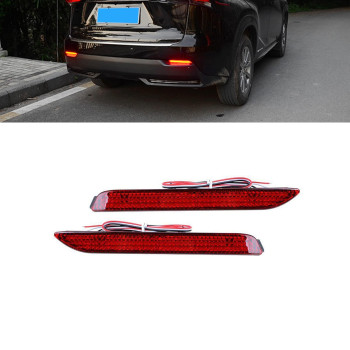 Xotic Tech 2pcs Reflector LED Rear Tail Brake Stop Turn Signal Fog Light Compatible with Toyota Avalon Sienna or Lexus IS-F RC250, Red (OE Part Num  81920-08010/81920-48012/81910-08010/81910-48012)