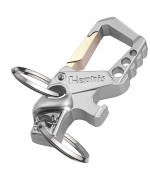 Hephis Bottle Opener Key Chain,Bigger Heavyduty Keychain,Car Key Chain for Men and Women(Silver and Gold)