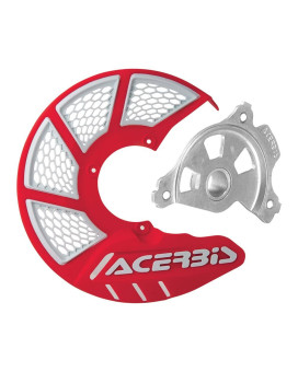 Acerbis X-Brake Vented Front Disc Cover with Mounting Kit Red/White for Honda CR250R 2002-2007