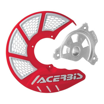 Acerbis X-Brake Vented Front Disc Cover with Mounting Kit Red/White for Honda CR250R 2002-2007