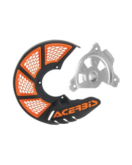 Acerbis X-Brake Vented Front Disc Cover with Mounting Kit Black/Orange for KTM 350 EXC-F 2016-2018