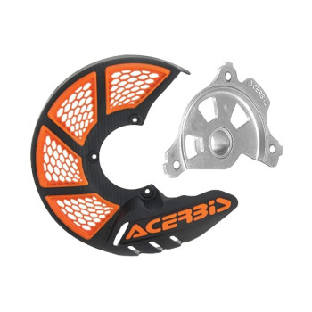 Acerbis X-Brake Vented Front Disc Cover with Mounting Kit Black/Orange for KTM 350 EXC-F 2016-2018