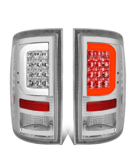 DNA MOTORING TL-DRAM09-LED-3D-CH-G2 LED 3D Tail Light Assembly Driver & Passenger Side [Compatible with 09-17 Dodge Ram 1500 2500 3500]