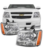 AKKON - For 07-13 Suburban Tahoe Avalanche chrome clear Headlights Front Lamps Direct Replacement Left Right