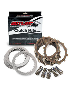 Outlaw Racing ORC16 Complete Clutch Repair Rebuild Kit - Includes Springs Steel & Fiber Plates - Compatible with Kawasaki KX500 1987 1988 1989-2004