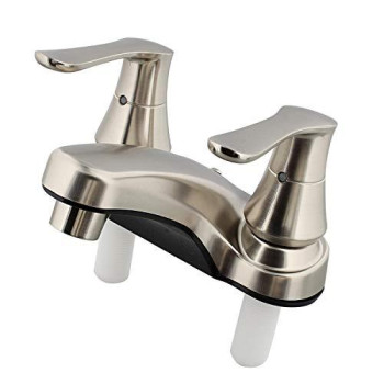 Empire Brass U-YNN77N-DH3 RV Non-Metallic Bathroom Faucet with Solid Saber Handles - 4, Brushed Nickel