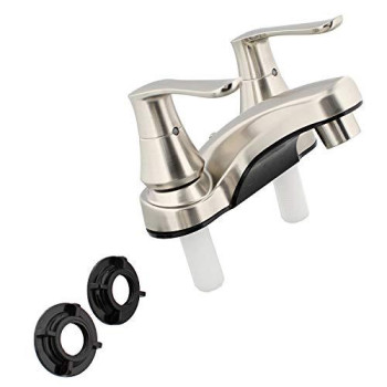 Empire Brass U-YNN77N-DH3 RV Non-Metallic Bathroom Faucet with Solid Saber Handles - 4, Brushed Nickel