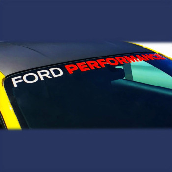 Ford Performance 2015-2017 Mustang Windshield Banner Ford Performance - White/Red