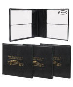 Sterling Car Auto Insurance Registration BLACK Document Wallet Holders - Automobile,Motorcycle,Truck,Vinyl ID Holder & Visor Storage-Strong Closure On Each-Necessary in Every Vehicle-4 Pack Set