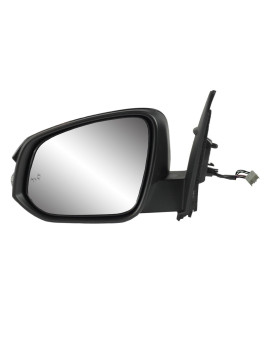 Driver Side Mirror for Toyota RAV4, US Built, Text blk w/PTM, w/Turn Signal, Blind spot Detection System, Foldaway, w/o Side View Camera, not for Hybrid Models, Heated Power