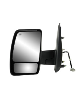 Fit System - 68118N Driver Side Mirror for Nissan NV 1500, 2500, 3500, Textured Black, Dual Lens Foldaway, w/o Tow pkg, Power